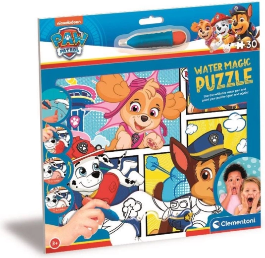 CLEMENTONI Water-Painting Puzzle Water Magic: PAW Patrol 30 Pieces