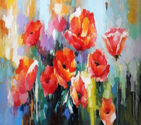 Norimpex diamond painting Wolf Poppies 30 × 40 cm