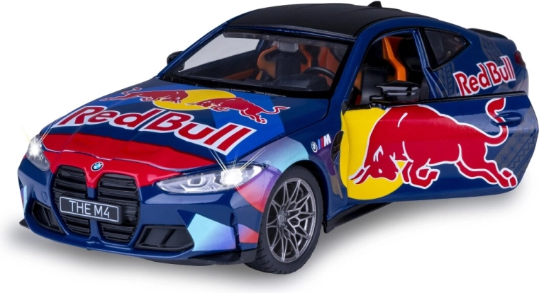 Metallist BMW M4 mudel mõõtkavas 1:23, sinine