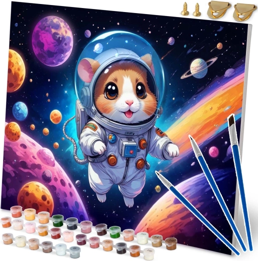 Värvimine numbrite järgi 40 × 50 cm Astronaut Massido