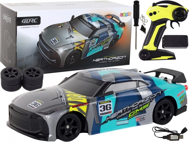 RC sportauto 4x4 1:16 stabiliseerimisega ja kiirusega 30 km/h