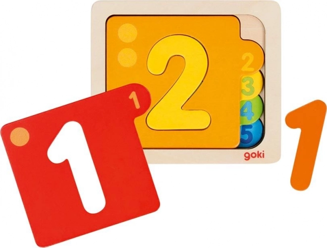 Mitmekihiline puidust numbripusle 1–5 GOKI