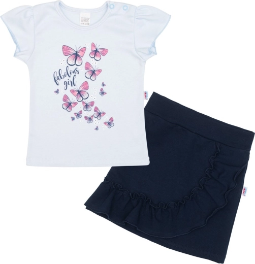 Imikute T-särk seelikuga New Baby Butterflies, sinine 62 (3–6 k)