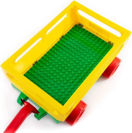 Pull-along wagon with long handle