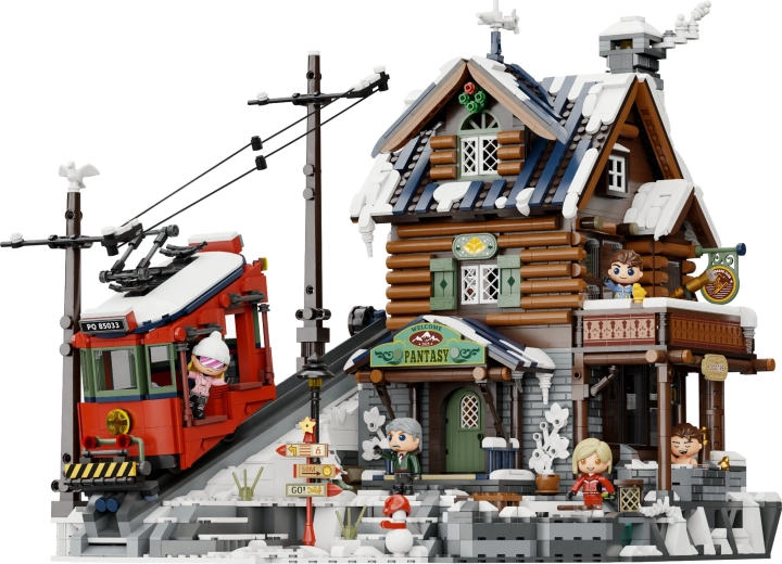 Three-story mountain lodge full of details