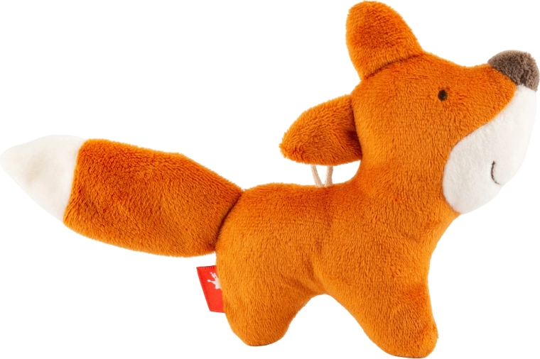 Sewn-in rattle for gentle sensory stimulation