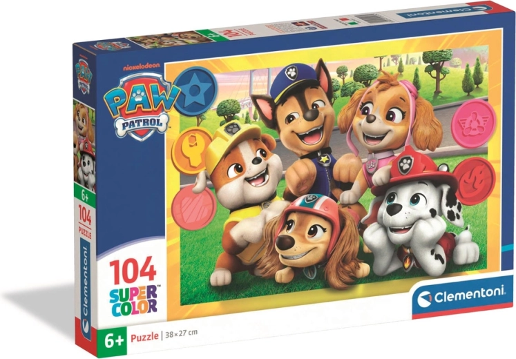 Puzzle 104 Super Color PSI PATROL firmalt Clementoni