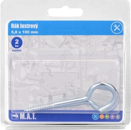 Chandelier Hook 100 × 5.8 mm – glossy, 2 pcs