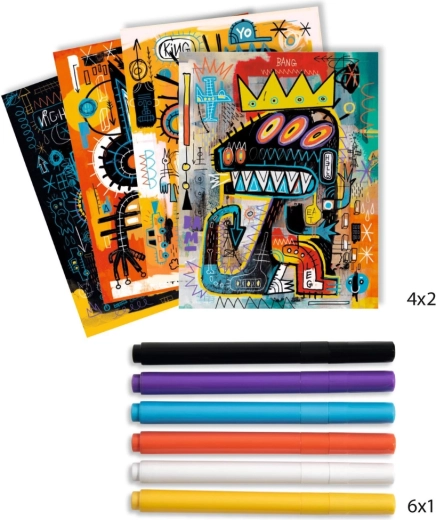 Sketchbooks and markers for instant creativity