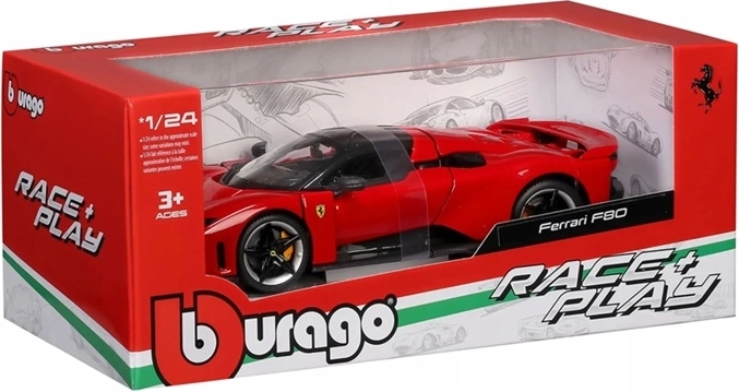 BBU Ferrari F80 automudel 1:24 rosso corsa (punane)