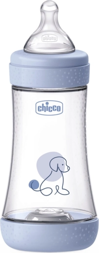 Chicco koolikuvastane beebipudel Perfect5 240 ml Physio lutiga, keskmine voolukiirus 2k+