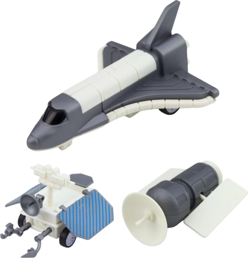 Space shuttle and satellite for orbital missions