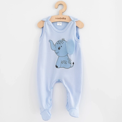 Laste puuvillased sipupüksid New Baby Happy Elephant sinised 56 (0–3 k)