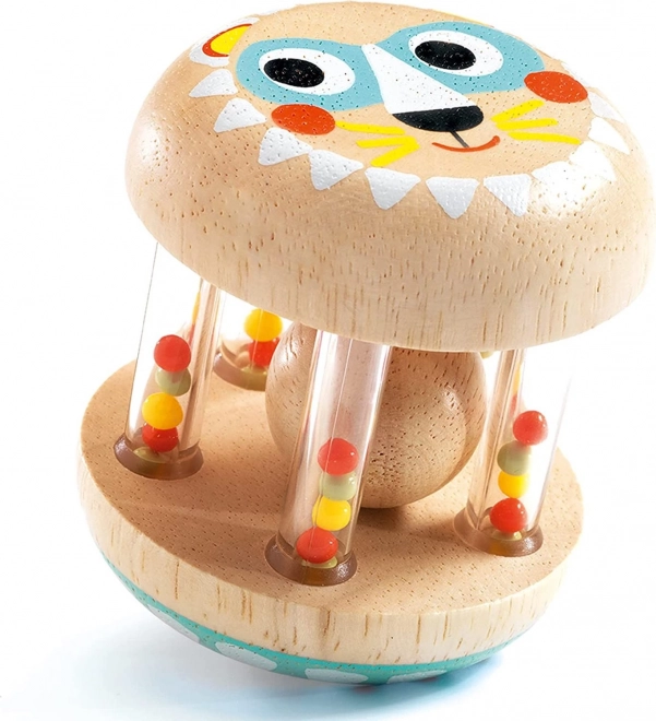 DJECO Wooden Rattle Little Lion