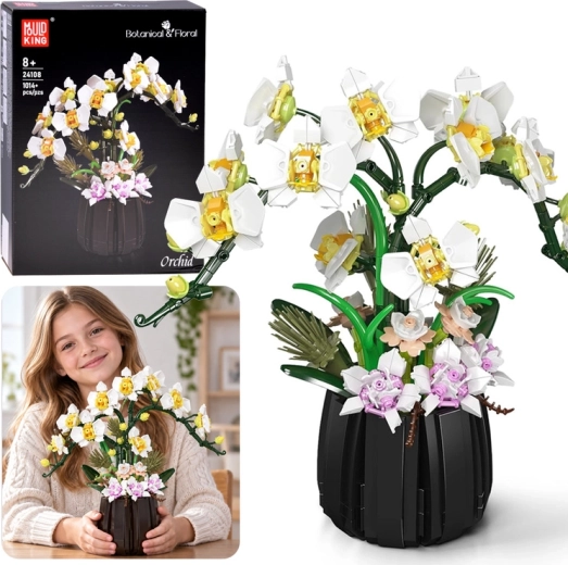 Orchid in a Pot Building Set Mould King (1014+ pieces)
