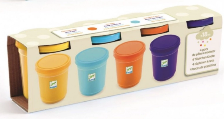 Colorful Modeling Dough DJECO - 4 Natural Colors