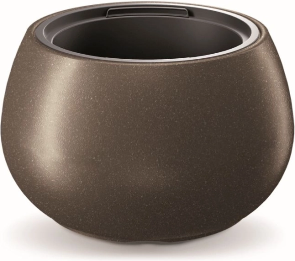 Lillepott Heos Eco Wood sisepotiga 43,6 cm – kohv