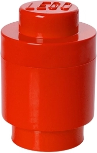 LEGO round storage box 12.3 × 18.3 cm – red