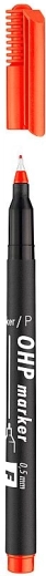 Permanentne marker ICO OHP F punane 0,5 mm