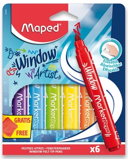 Maped Window aknamarkerid, 6 tk mikrokiudlapiga