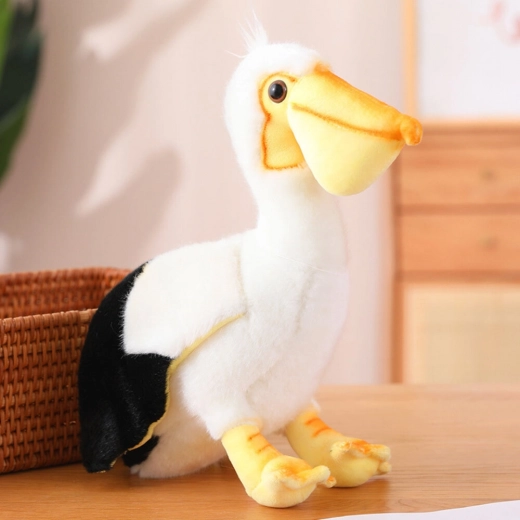 Plüüs-pelikan 24 cm – pehme kaisumänguasi