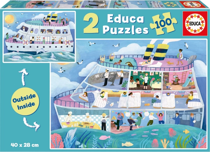 Educa pusle Outside, Inside – väljasõidulaev 2×100 tükki