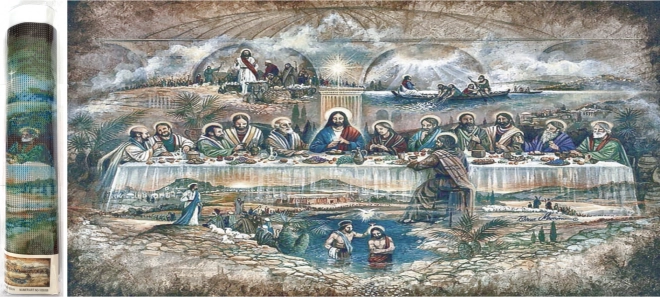 Teemantmaal „Viimane õhtusöök” 80 × 40 cm