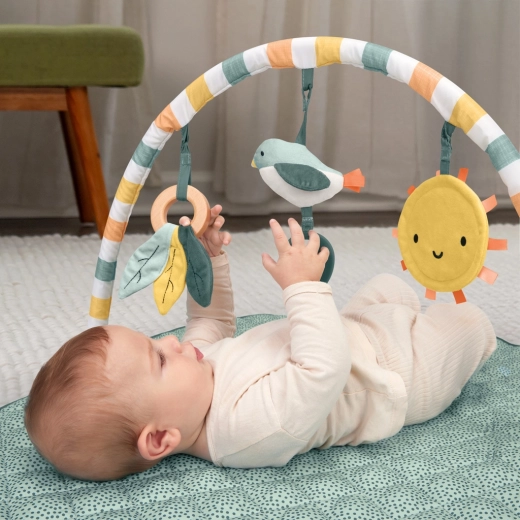 Sensory toys within easy reach