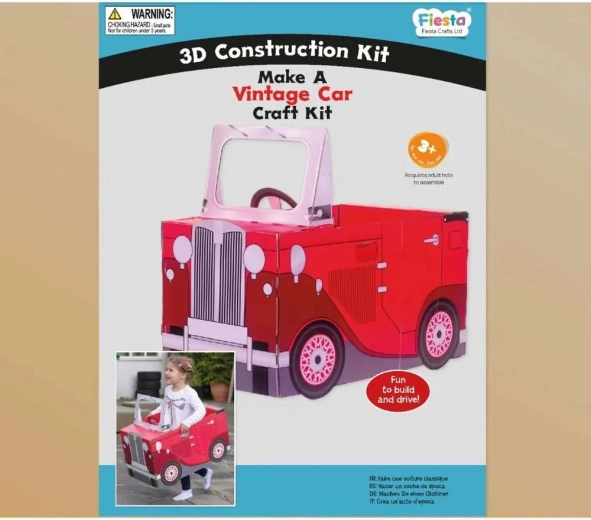 Fiesta Crafts 3D kokkupandav Vintage auto punane