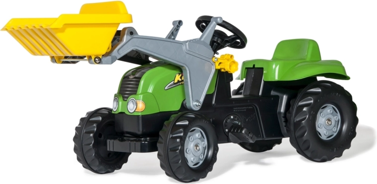 Movable front loader with automatic lock