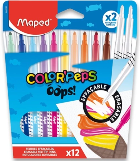 MAPED Color’Peps Oops vildikad 12 värvi + 2 kustutit