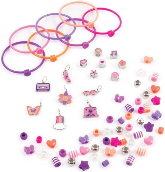 Rich set of colorful beads and charms