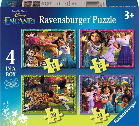 RAVENSBURGER pusle ENCANTO 4-ühes (12–24 tükki)