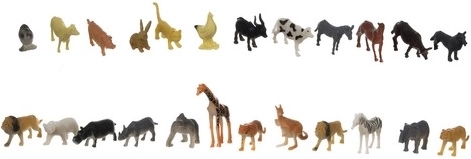 48 animals and 14 accessories for endless scenarios