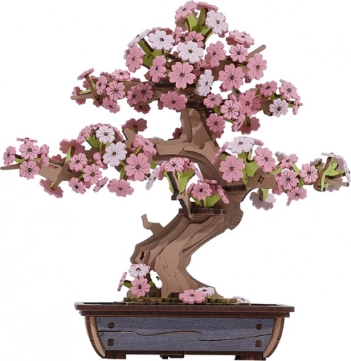 Puidust 3D kokkupandav bonsai sakura