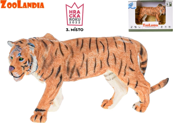 Plastic Tiger Figurine 15 cm ZOOLANDIA in a Box