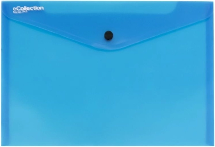 A5 Snap-Button Wallet, Blue, Polypropylene