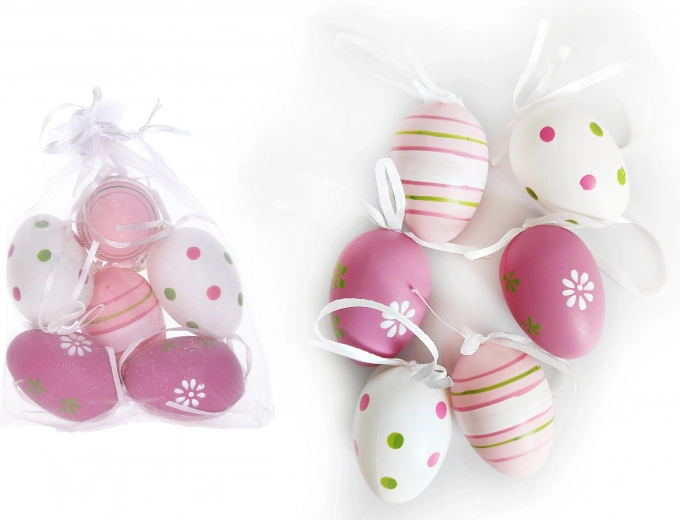 Decorative painted plastic egg