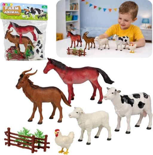 Koduloomade ja farmiloomade figuuride komplekt – farm 13 osaga