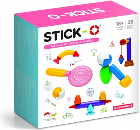 Magnetic Building Set STICK-O Handy, 26 pieces