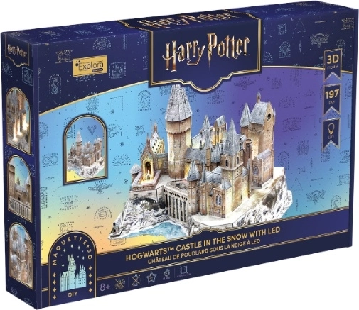 CubicFun Harry Potteri Hogwartsi lossi 3D pusle LED-valgustusega (talveväljaanne)