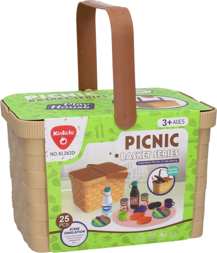Piknikukorv nõude ja toiduainetega, 23 cm