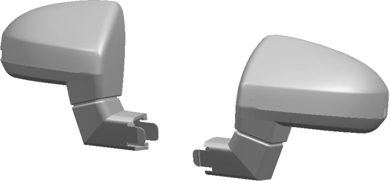 Side mirrors for children's electric Audi R8 V10 car