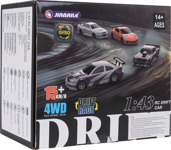 Oranžikas R/C driftiauto mõõtkavas 1:43 koos tarvikutega