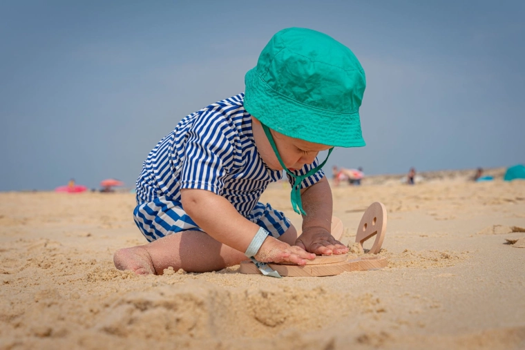 Fun at the beach and in the sandbox