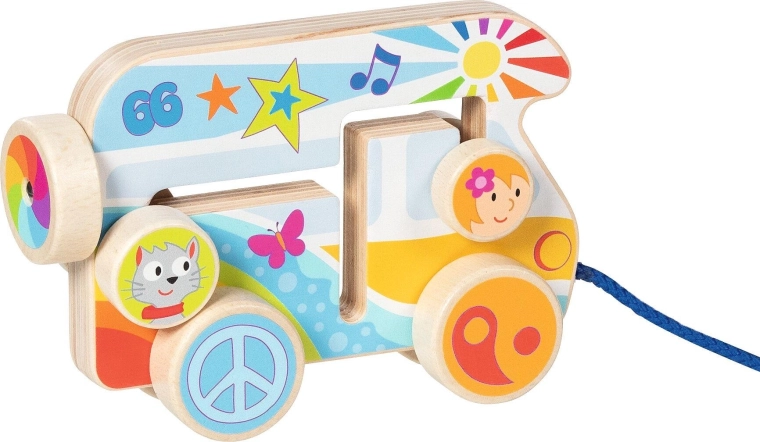 Puidust järelveetav auto camper van – 1 tk