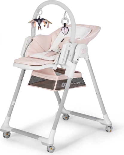 Kinderkraft Select söögitool ja lamamistool 2in1 Lastree pink