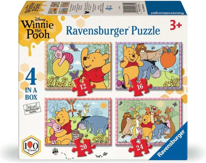 Ravensburgeri pusle Karupoeg Puhh 4 ühes (12, 16, 20, 24 tükki)