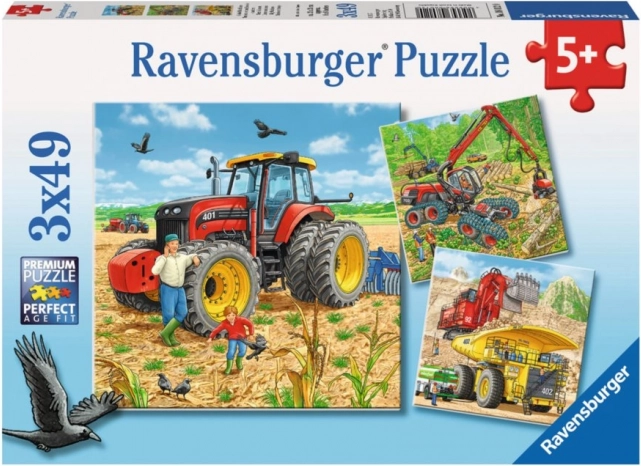 Ravensburgeri pusle suured masinad 3x49 tükki