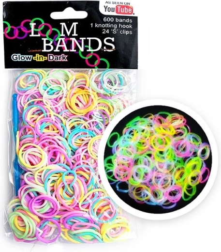 Pimedas helendavad Loom-kummid – loominguline komplekt 600 tk